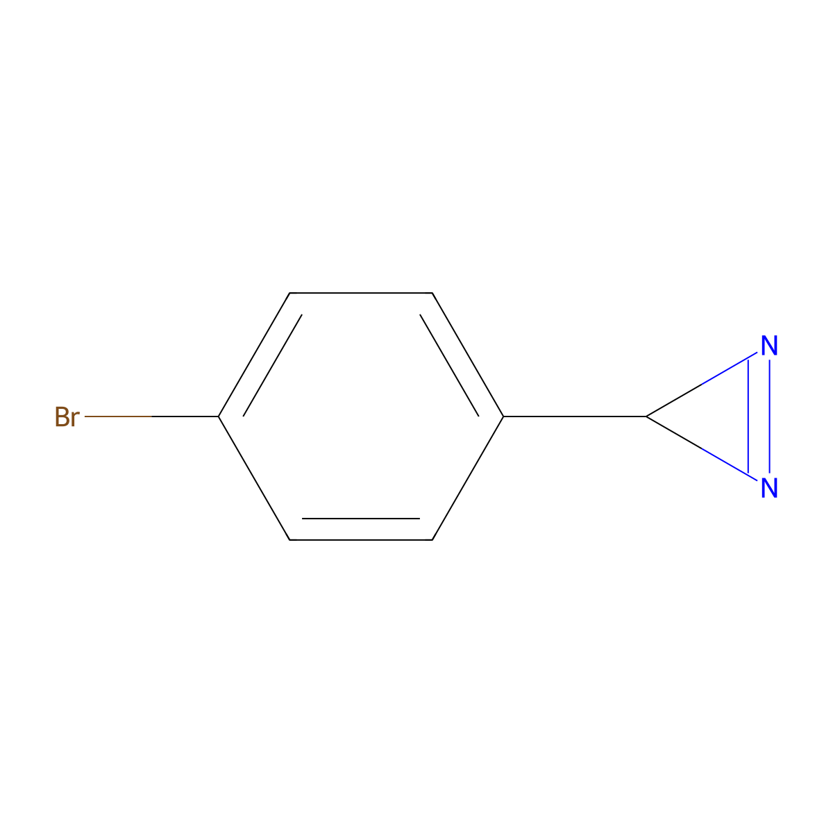 3-(4-bromophenyl)-3H-diazirine molecular structure, CAS 2708180-61-2