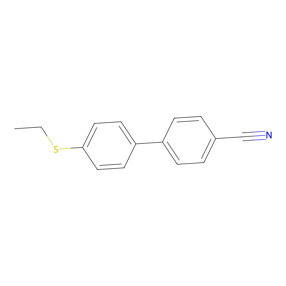 4'-(Ethylthio)[1,1'-biphenyl]-4-carbonitrile molecular structure, CAS 2708225-12-9