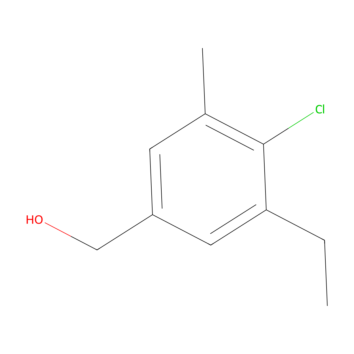 (4-Chloro-3-ethyl-5-methylphenyl)methanol molecular structure, CAS 2708230-80-0