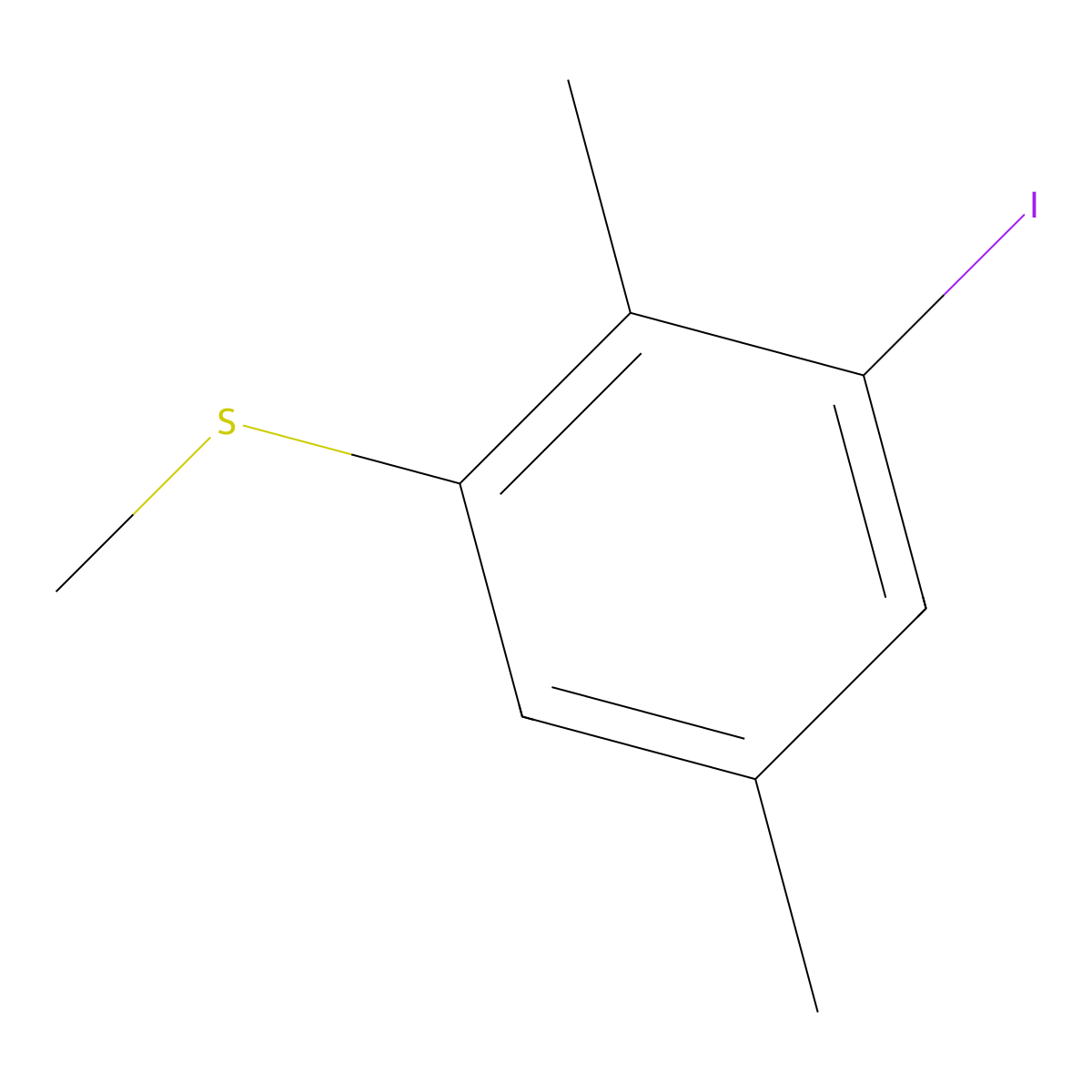 (3-Iodo-2,5-dimethylphenyl)(methyl)sulfane molecular structure, CAS 2708256-65-7