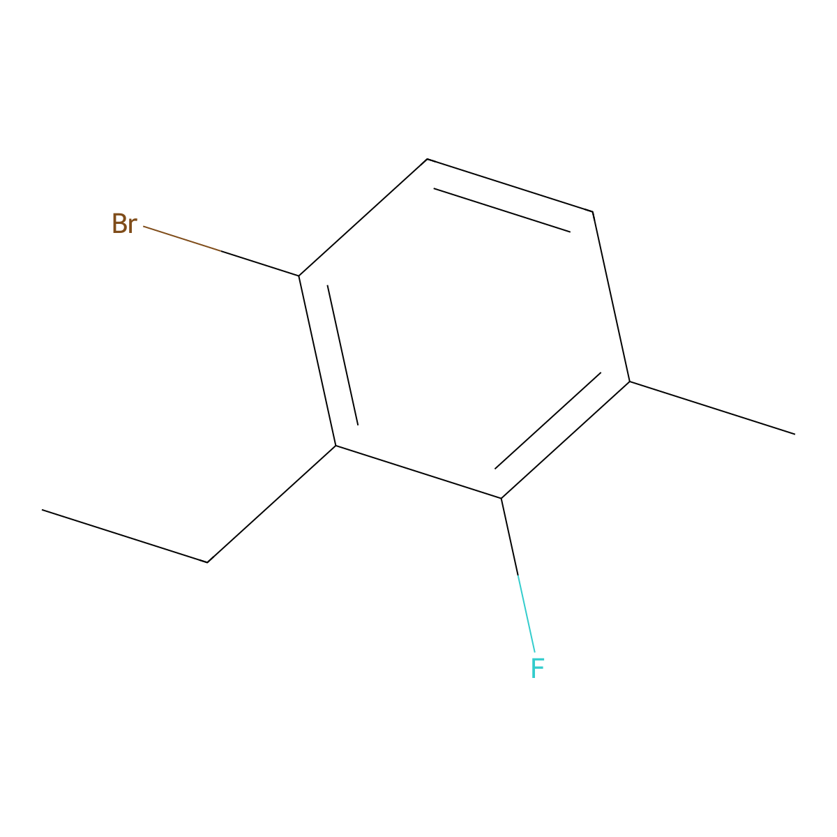 1-Bromo-2-ethyl-3-fluoro-4-methylbenZene molecular structure, CAS 2708258-98-2