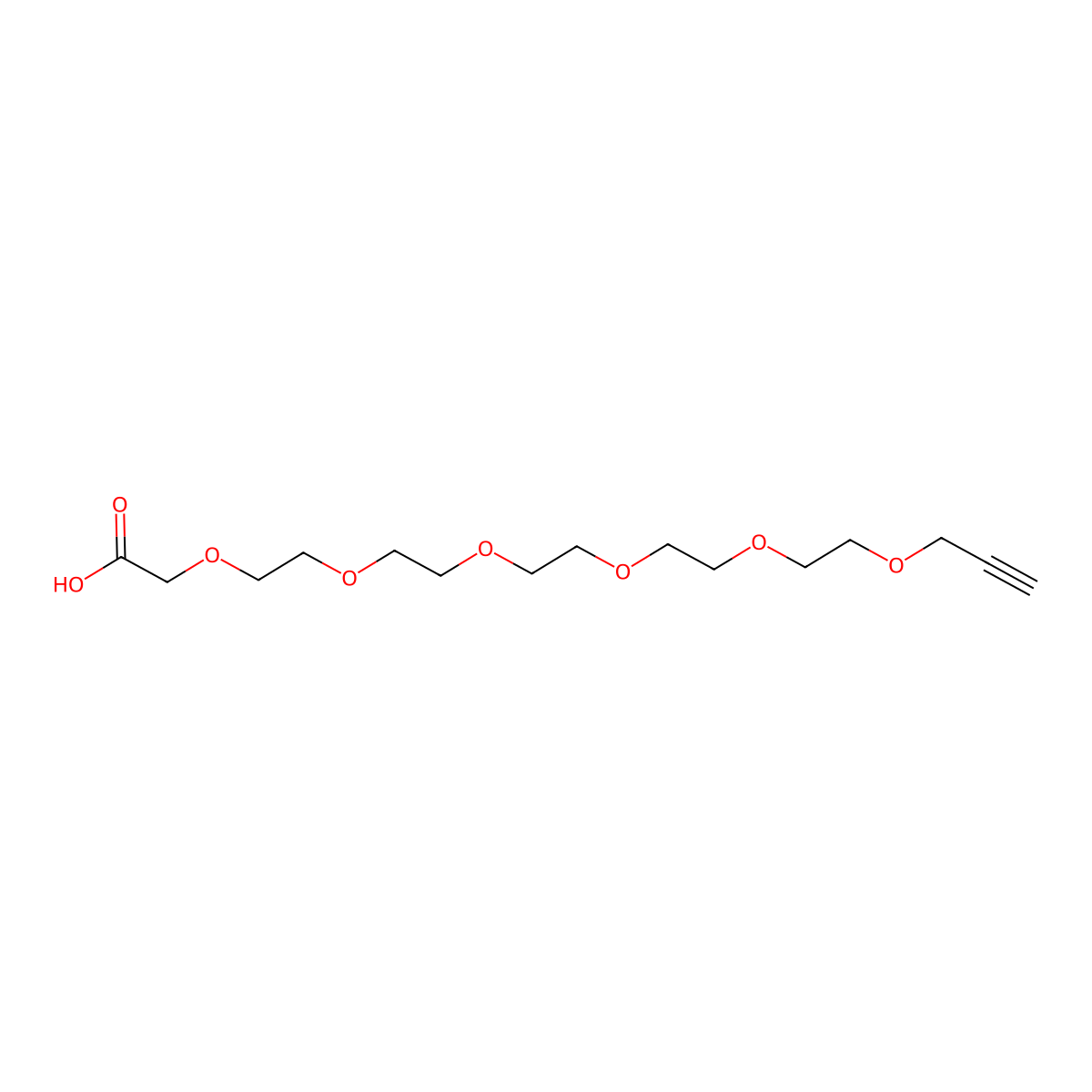 3,6,9,12,15,18-Hexaoxahenicos-20-ynoic acid molecular structure, CAS 2708278-07-1