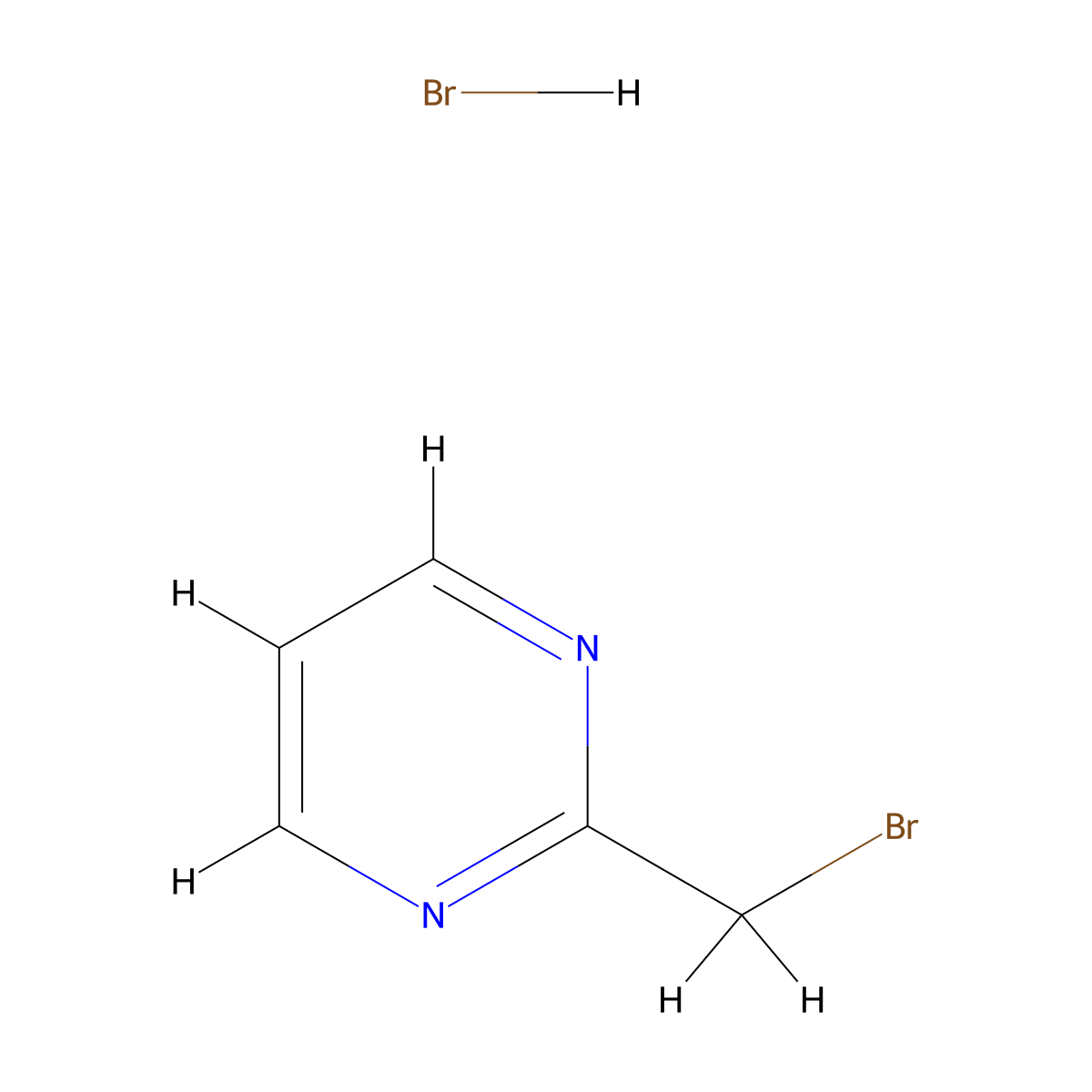 2-(Bromomethyl)pyrimidine hydrobromide molecular structure, CAS 2708278-19-5