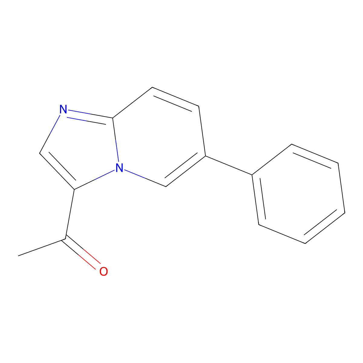 1-(6-Phenylimidazo[1,2-a]pyridin-3-yl)ethanone molecular structure, CAS 2708278-30-0