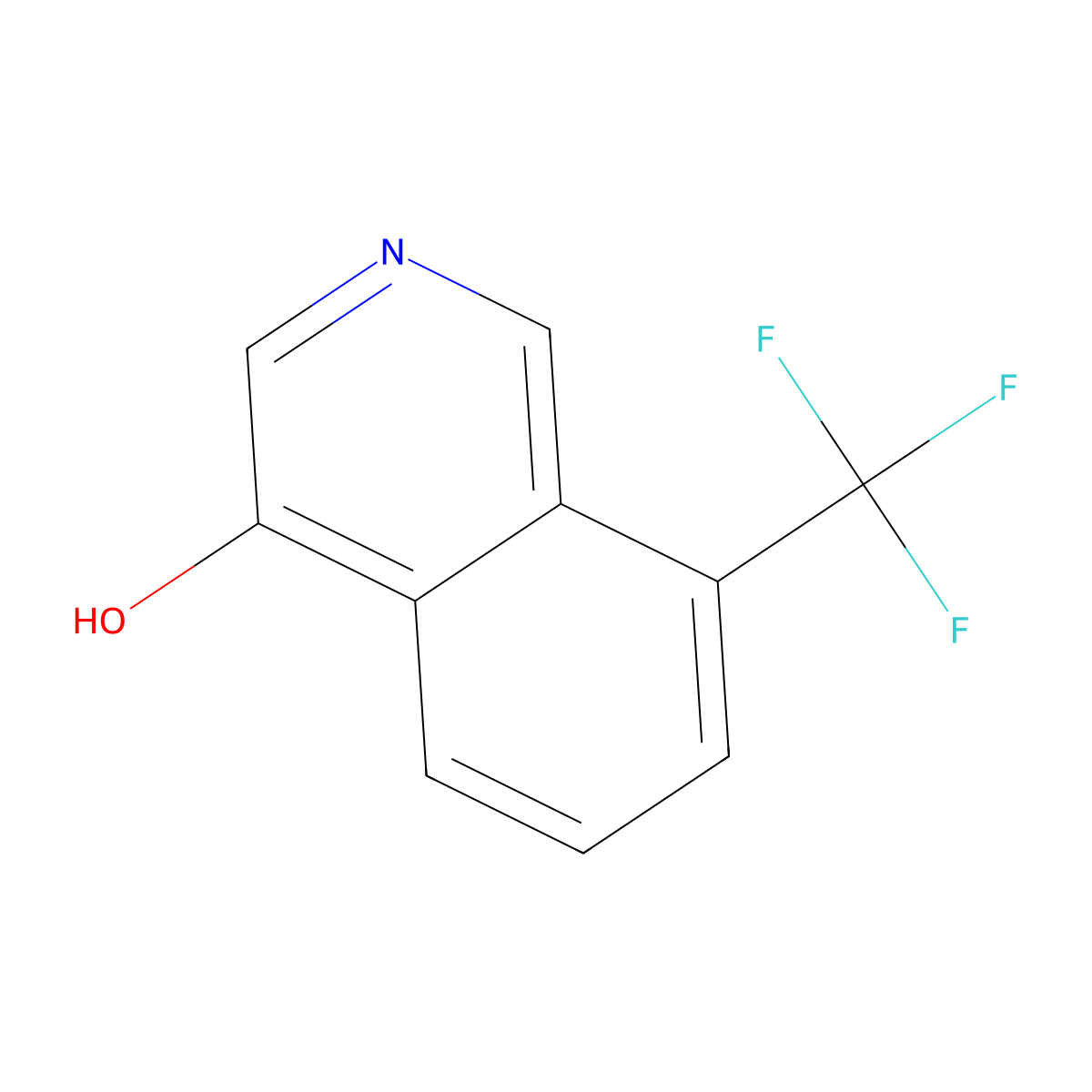 8-(Trifluoromethyl)isoquinolin-4-ol molecular structure, CAS 2708278-55-9