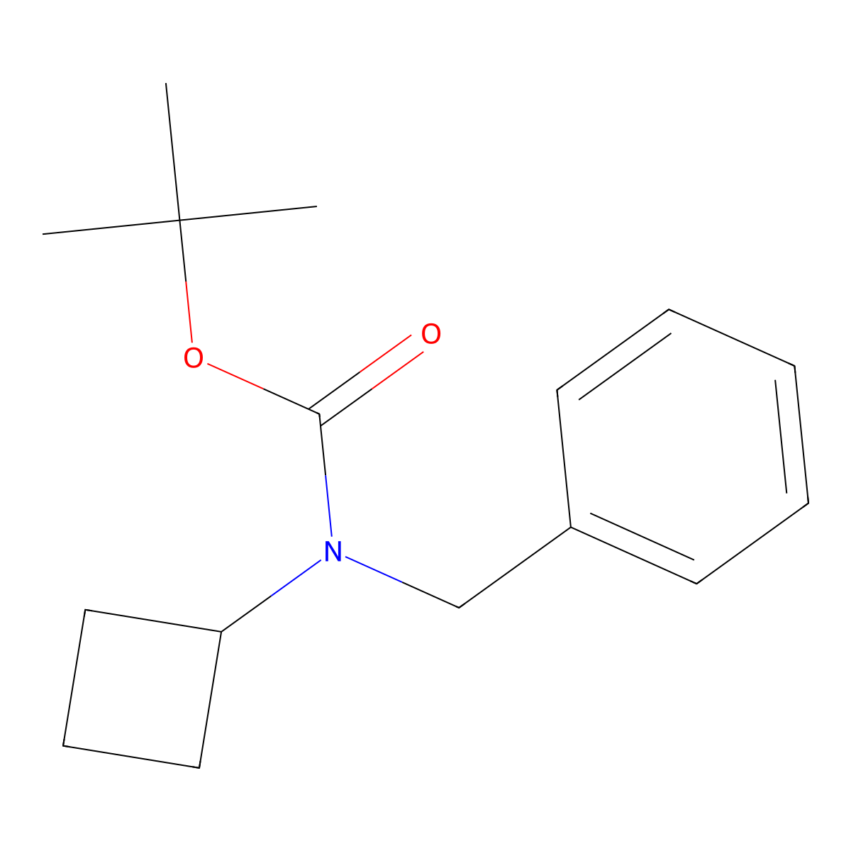 tert-butyl N-benzyl-N-cyclobutylcarbamate molecular structure, CAS 2708278-96-8