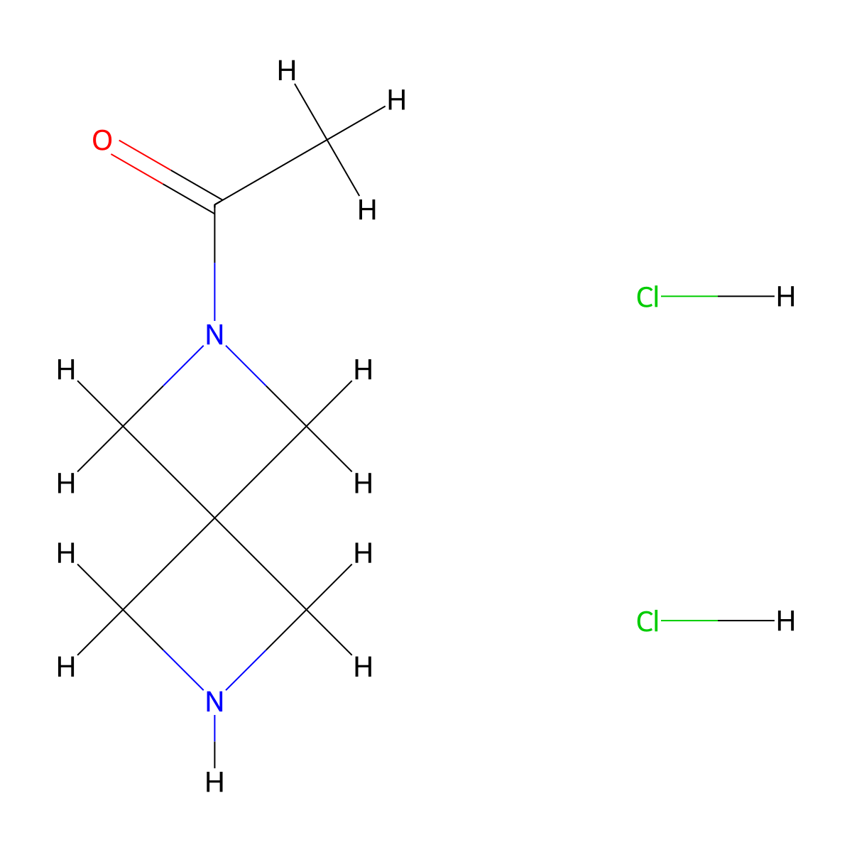 1-(2,6-Diazaspiro[3.3]heptan-2-yl)ethanone;dihydrochloride molecular structure, CAS 2708280-41-3