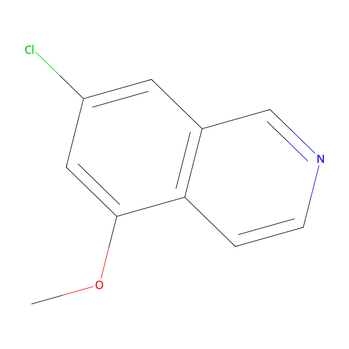7-Chloro-5-methoxyisoquinoline molecular structure, CAS 2708280-72-0