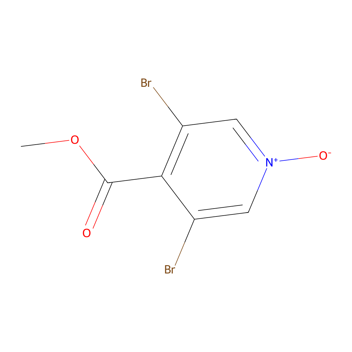 3,5-Dibromo-4-(methoxycarbonyl)pyridine 1-oxide molecular structure, CAS 2708280-80-0