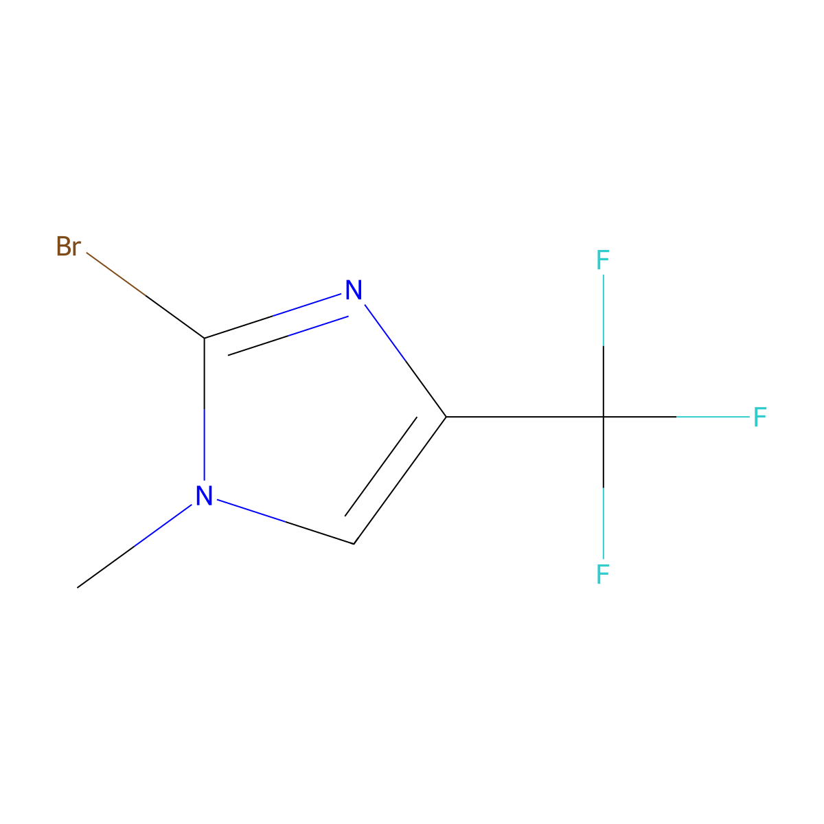 2-Bromo-1-methyl-4-(trifluoromethyl)-1H-imidazole molecular structure, CAS 2708280-99-1