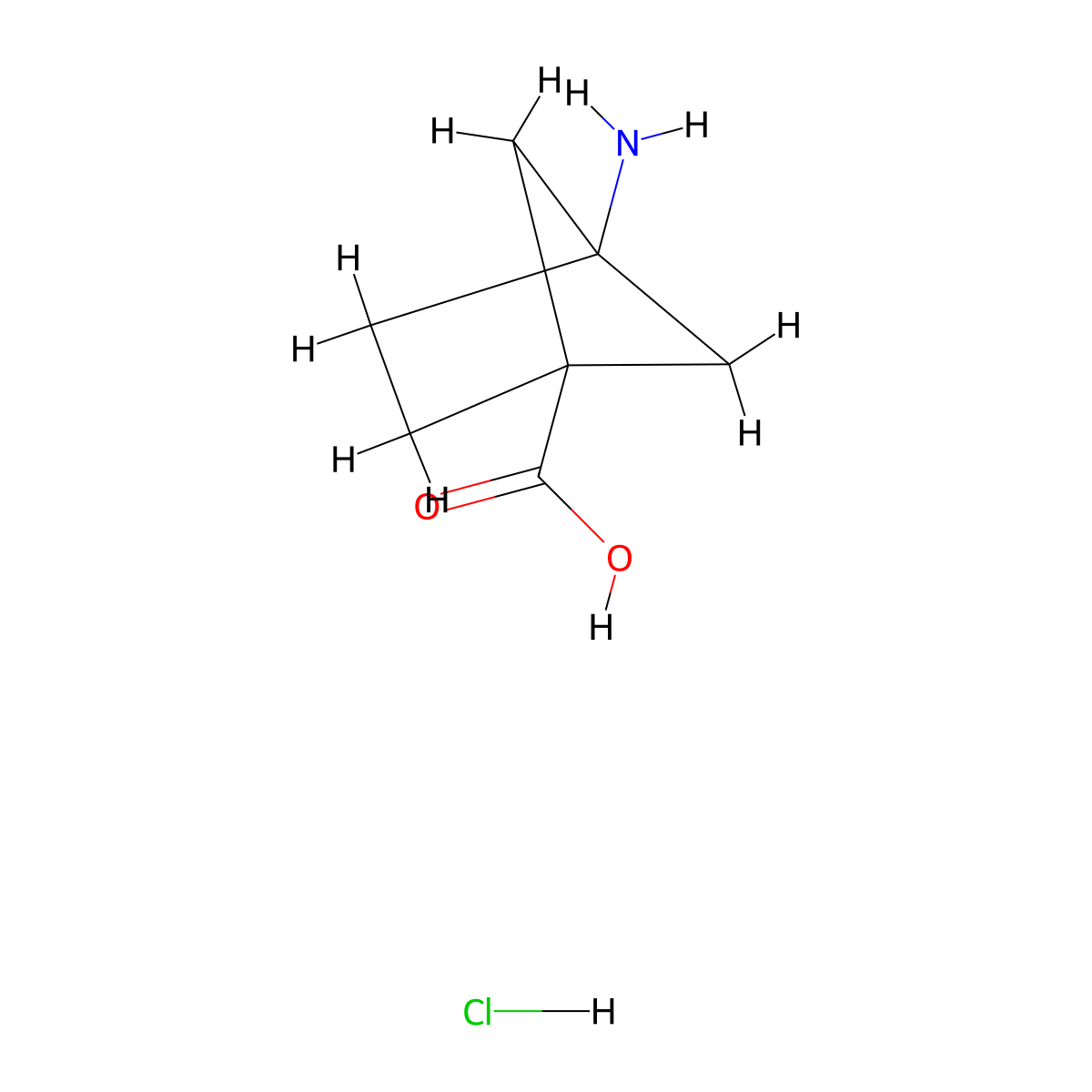 4-Aminobicyclo[2.1.1]hexane-1-carboxylic acid hydrochloride molecular structure, CAS 2708281-10-9