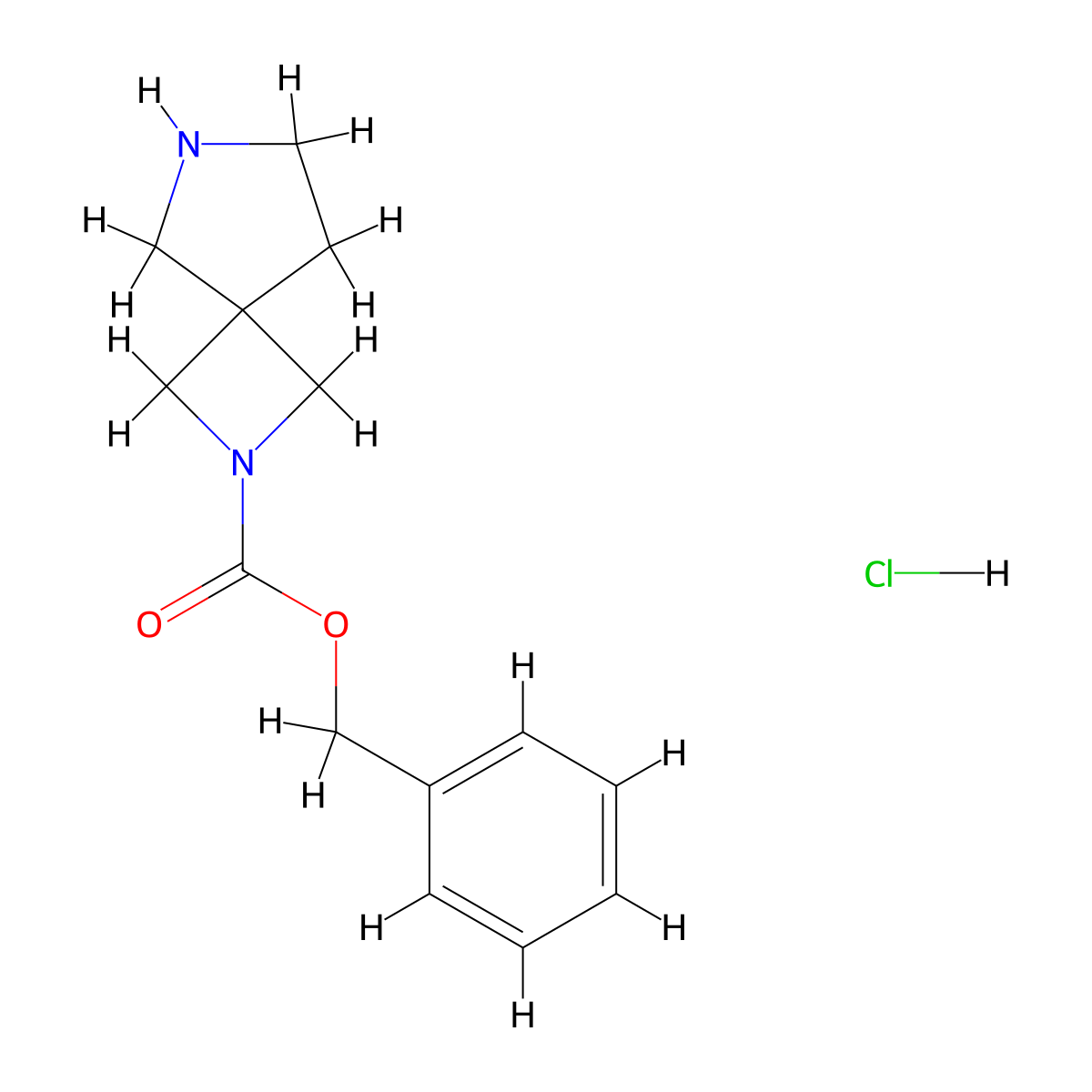 Benzyl 2,7-diazaspiro[3.4]octane-2-carboxylate;hydrochloride molecular structure, CAS 2708281-38-1