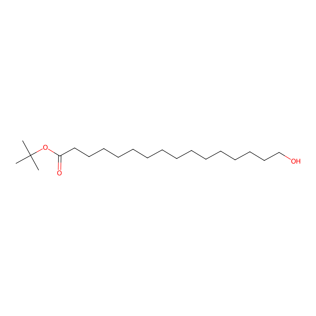 Tert-butyl 16-hydroxyhexadecanoate molecular structure, CAS 2708281-44-9