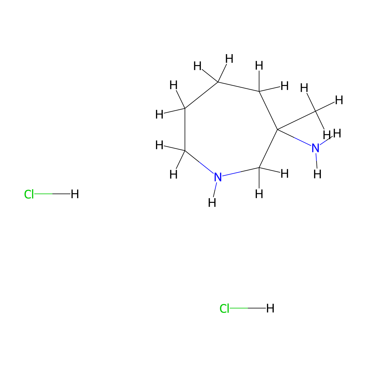 3-Methylazepan-3-amine;dihydrochloride molecular structure, CAS 2708281-63-2
