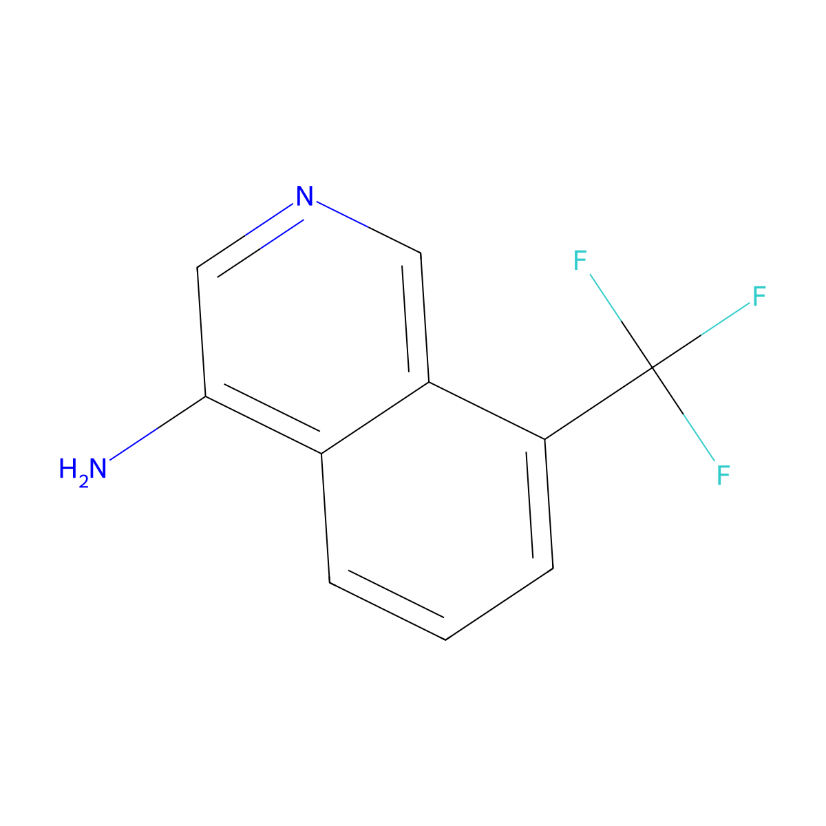 8-(Trifluoromethyl)isoquinolin-4-amine molecular structure, CAS 2708281-64-3