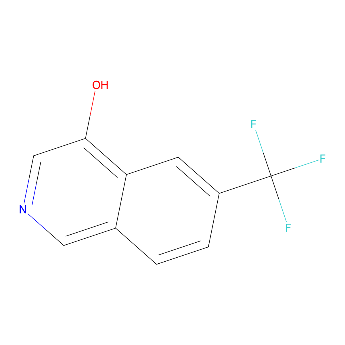 6-(Trifluoromethyl)isoquinolin-4-ol molecular structure, CAS 2708281-70-1