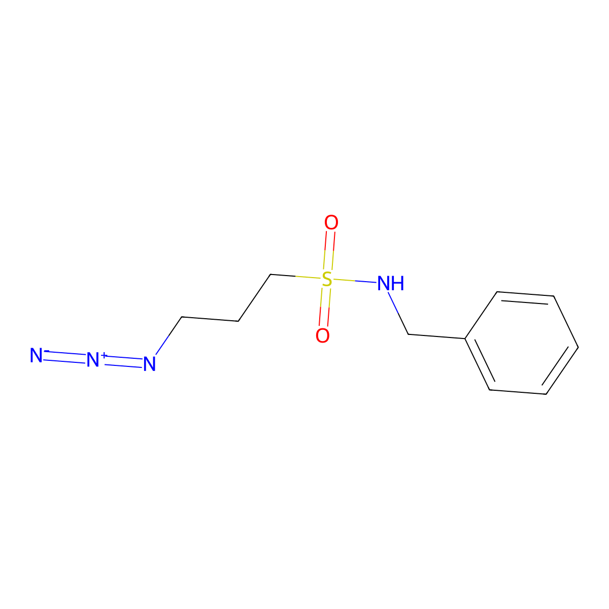 3-Azido-N-benzylpropane-1-sulfonamide molecular structure, CAS 2708281-99-4