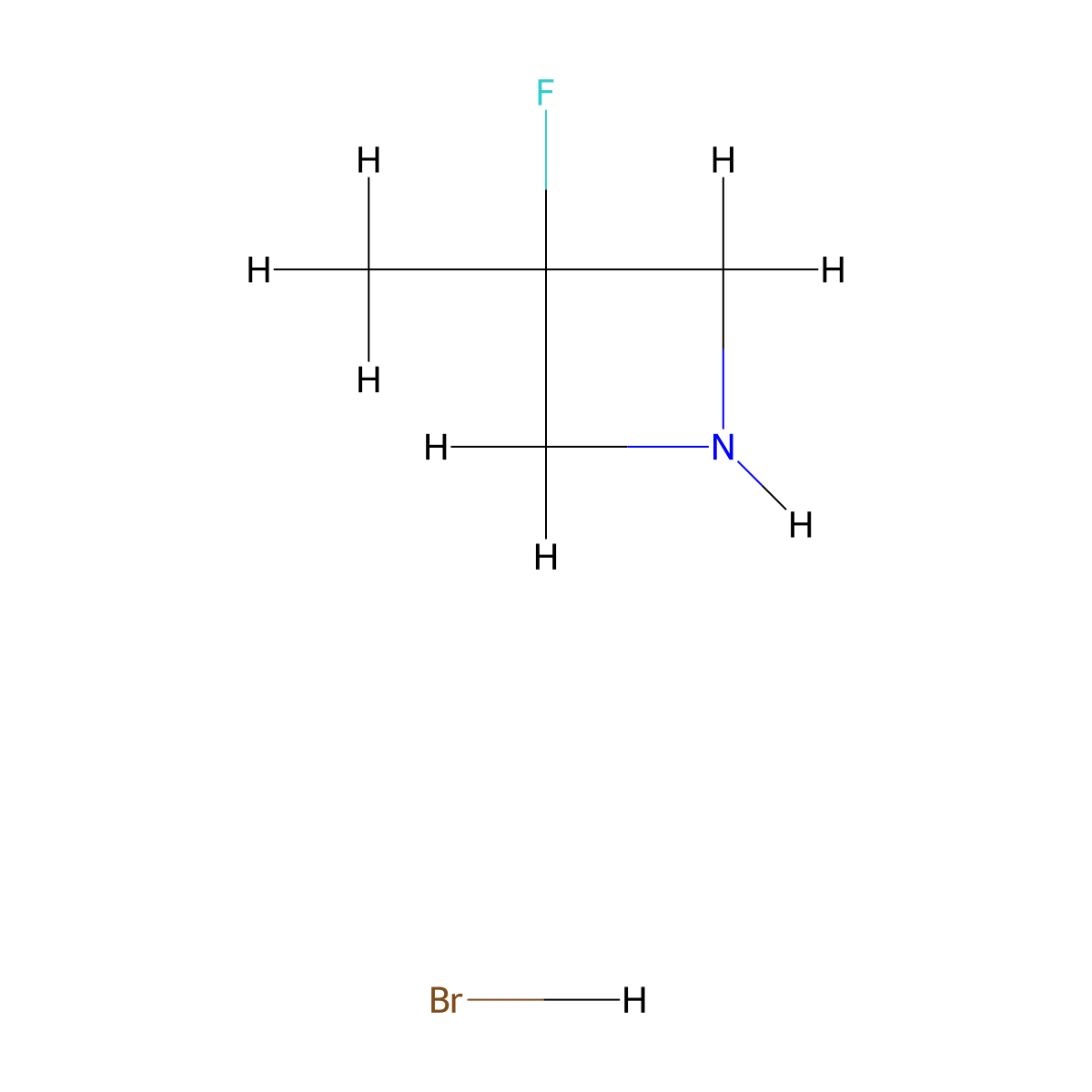 3-Fluoro-3-methyl-azetidine;hydrobromide molecular structure, CAS 2708282-05-5