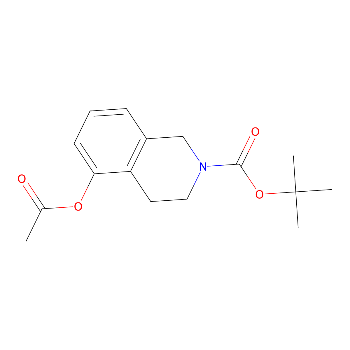 Tert-butyl 5-(acetyloxy)-1,2,3,4-tetrahydroisoquinoline-2-carboxylate molecular structure, CAS 2708282-07-7