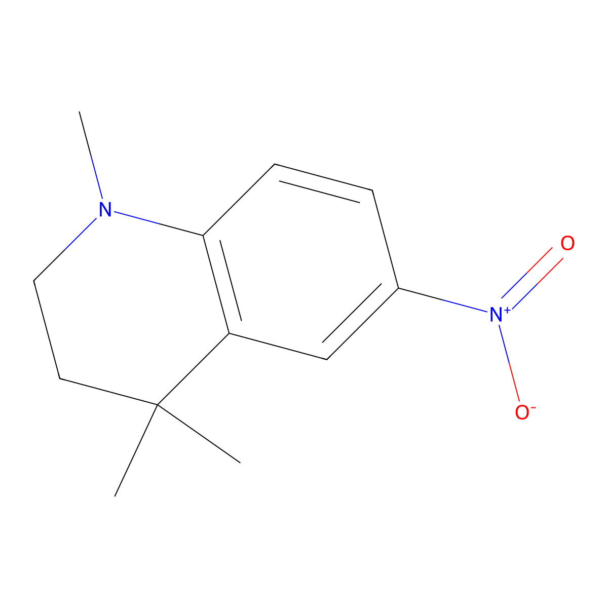 1,4,4-Trimethyl-6-nitro-1,2,3,4-tetrahydroquinoline molecular structure, CAS 2708282-09-9