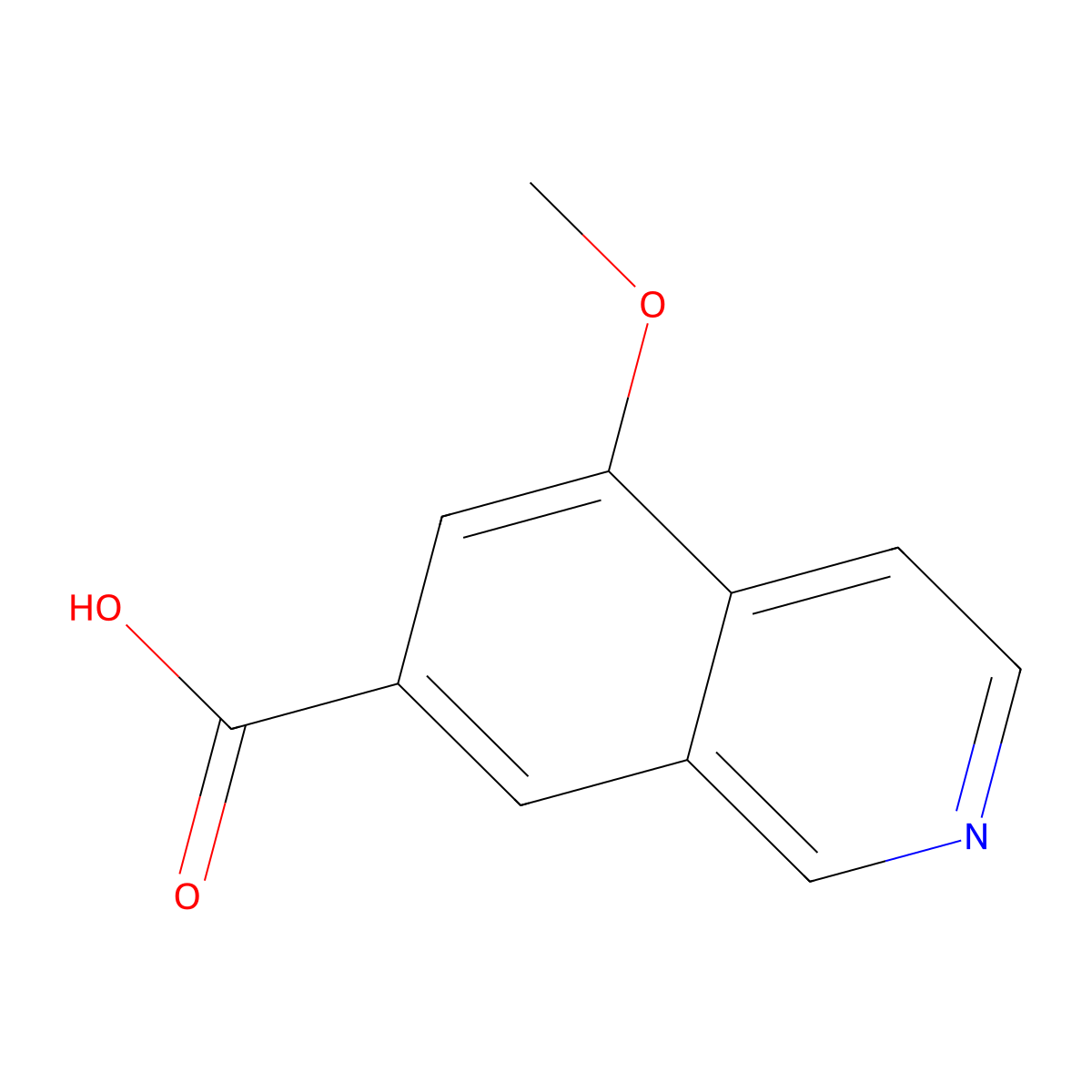5-Methoxyisoquinoline-7-carboxylic acid molecular structure, CAS 2708282-27-1