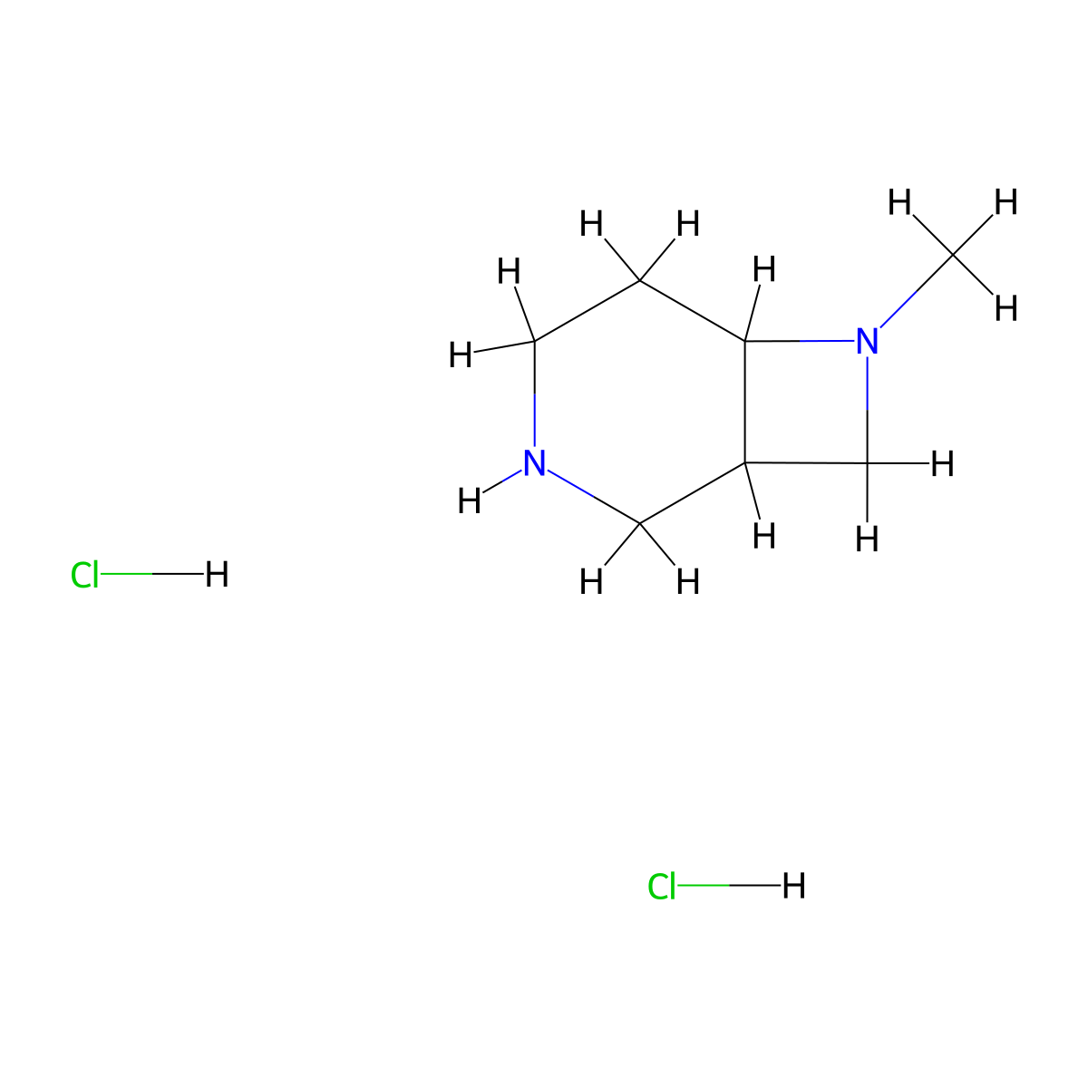 7-Methyl-3,7-diazabicyclo[4.2.0]octane;dihydrochloride molecular structure, CAS 2708283-65-0