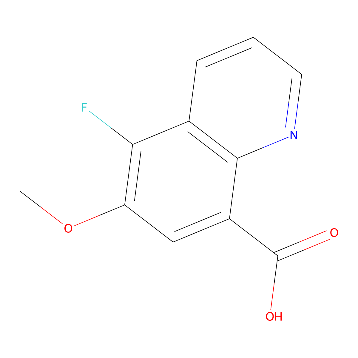 5-Fluoro-6-methoxyquinoline-8-carboxylic acid molecular structure, CAS 2708286-56-8
