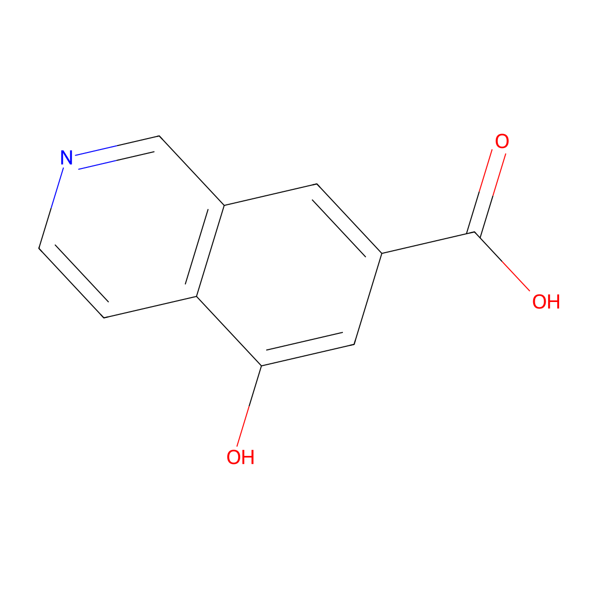 5-Hydroxyisoquinoline-7-carboxylic acid molecular structure, CAS 2708286-57-9