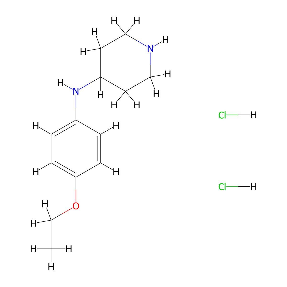 N-(4-Ethoxyphenyl)piperidin-4-amine dihydrochloride molecular structure, CAS 2708286-64-8