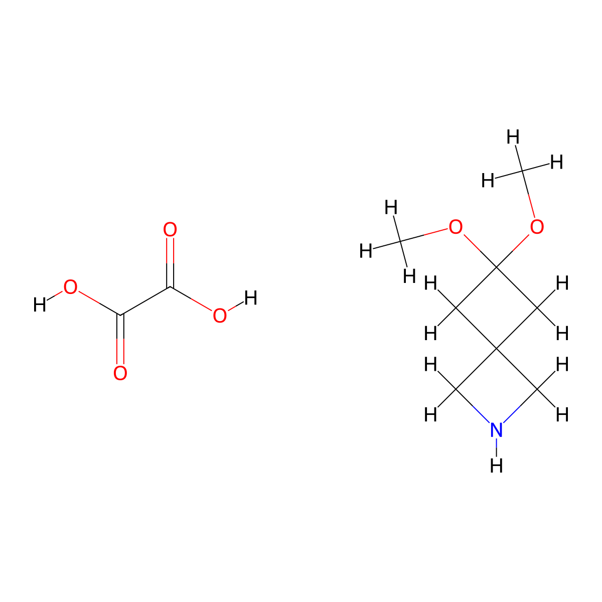 6,6-Dimethoxy-2-azaspiro[3.3]heptane;oxalic acid molecular structure, CAS 2708286-68-2