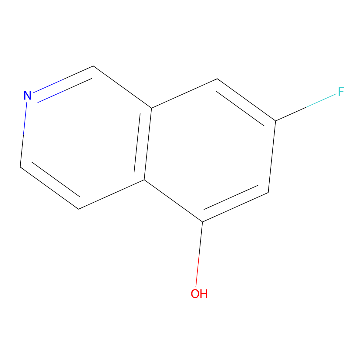 7-Fluoroisoquinolin-5-ol molecular structure, CAS 2708286-87-5