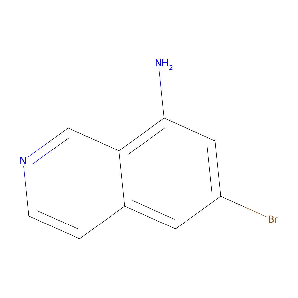 6-Bromoisoquinolin-8-amine molecular structure, CAS 2708286-88-6