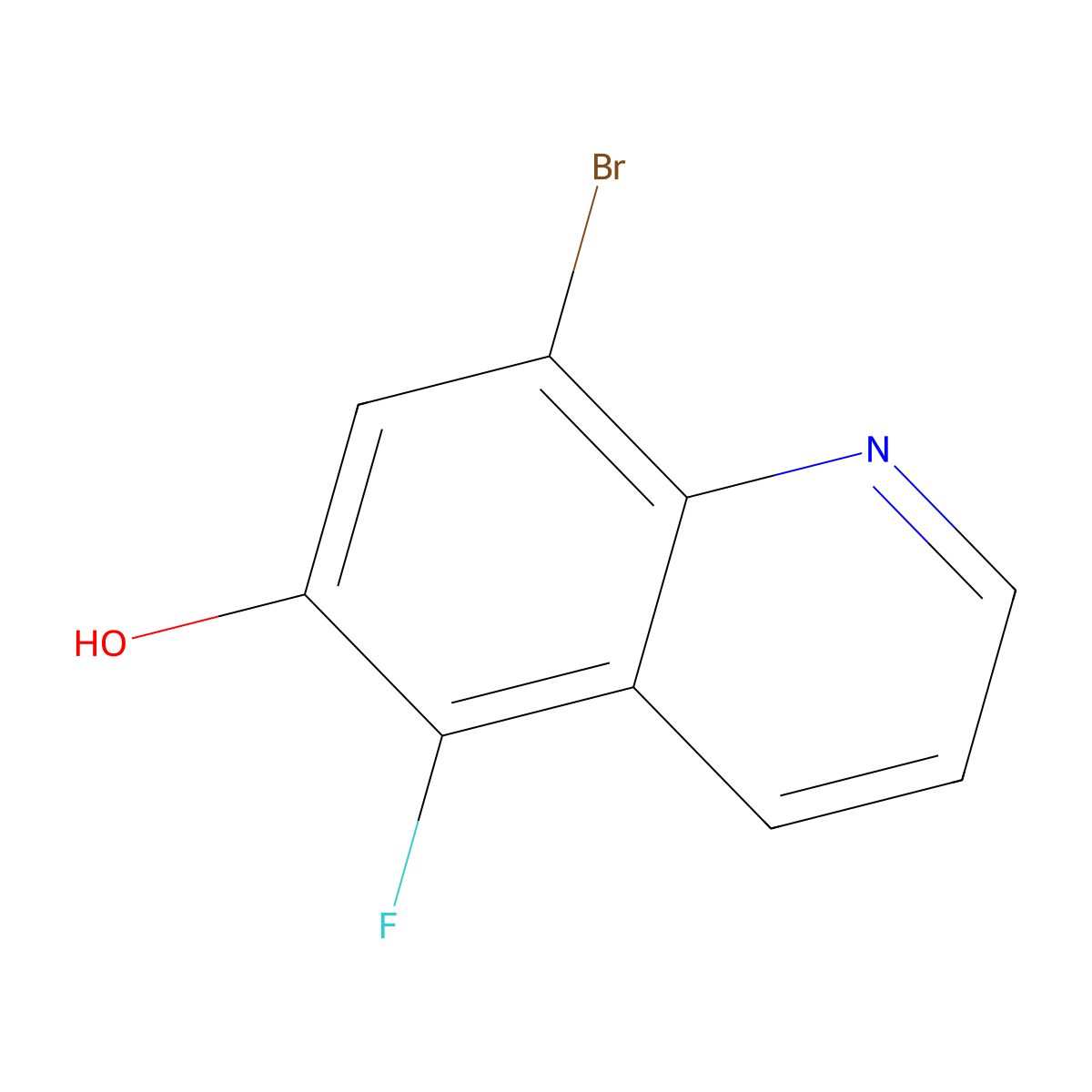 8-Bromo-5-fluoroquinolin-6-ol molecular structure, CAS 2708286-90-0