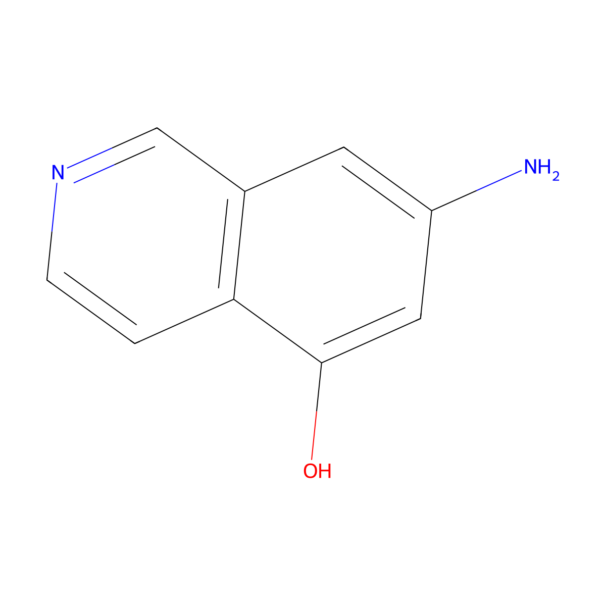 7-Aminoisoquinolin-5-ol molecular structure, CAS 2708287-09-4
