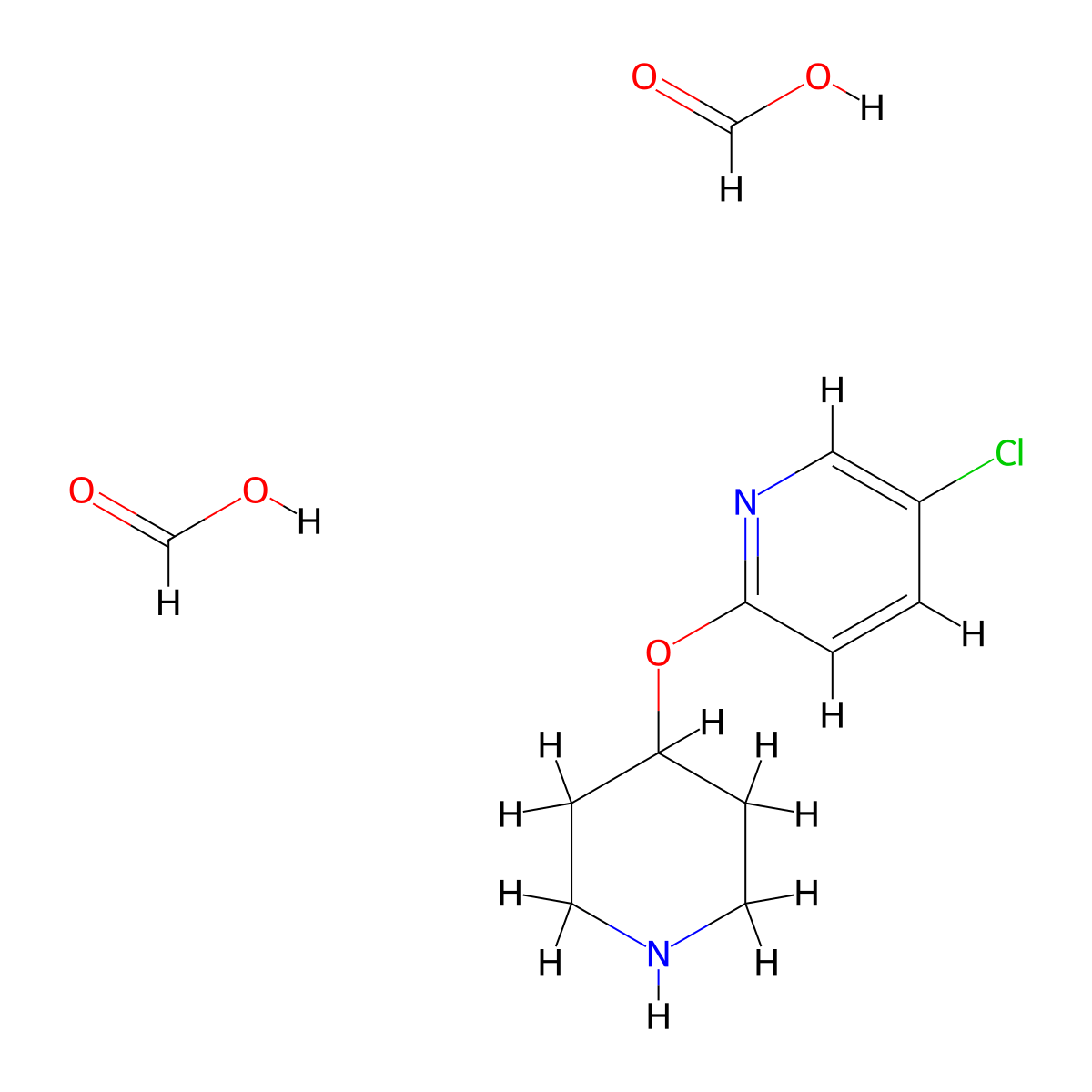 5-Chloro-2-(piperidin-4-yloxy)pyridine diformate molecular structure, CAS 2708287-29-8
