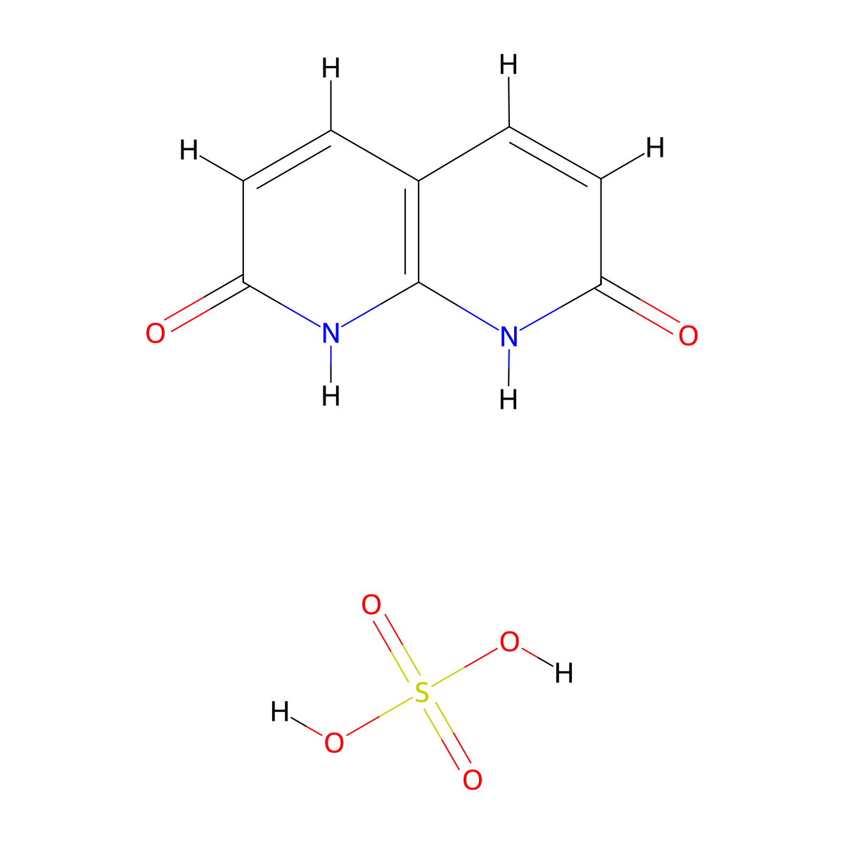 1,8-Naphthyridine-2,7-diol sulfate molecular structure, CAS 2708288-02-0