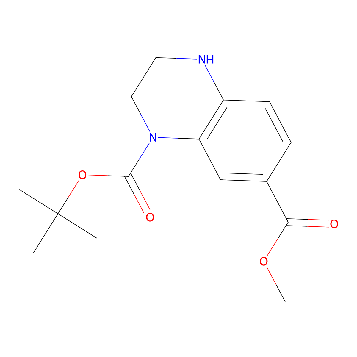 3,4-Dihydro-2H-quinoxaline-1,7-dicarboxylic acid 1-tert-butyl ester 7-methyl ester molecular structure, CAS 2708288-03-1