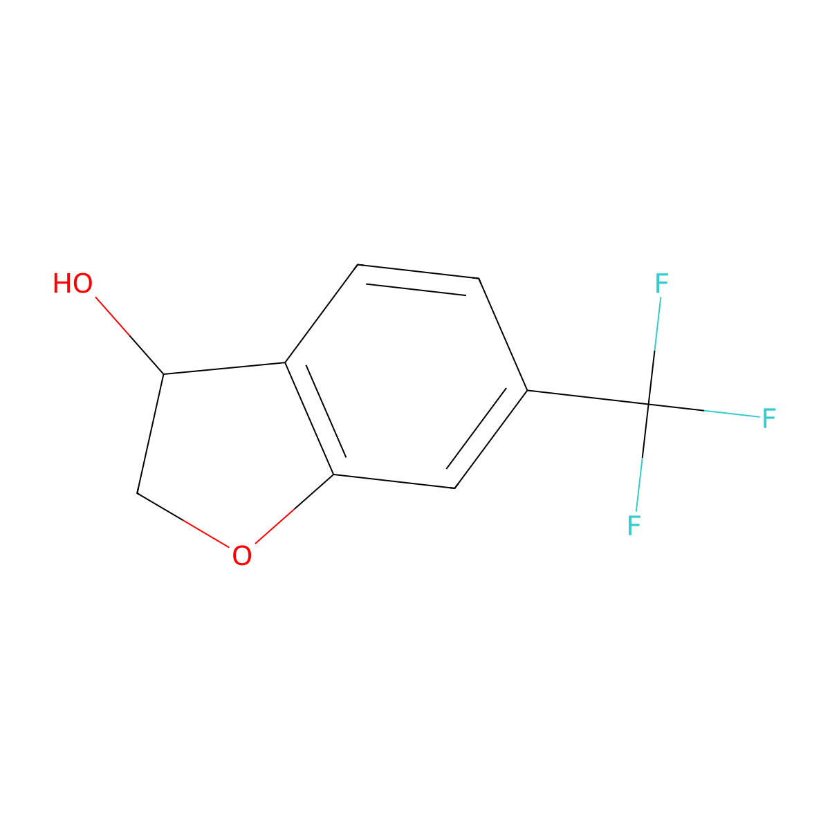 6-(Trifluoromethyl)-2,3-dihydrobenzofuran-3-OL molecular structure, CAS 2708288-10-0