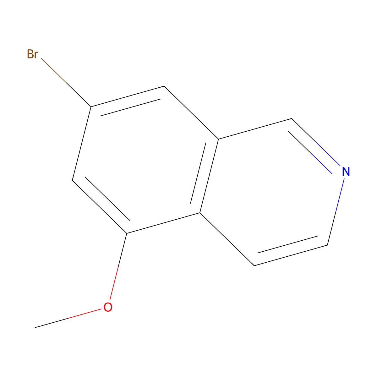 7-Bromo-5-methoxyisoquinoline molecular structure, CAS 2708291-98-7