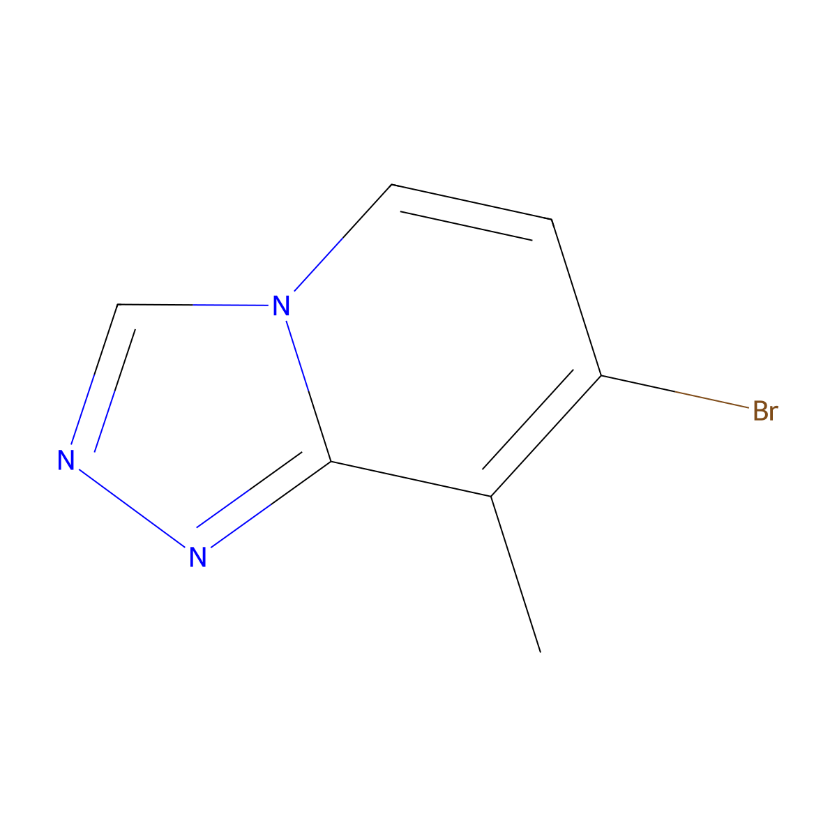 7-Bromo-8-methyl-[1,2,4]triazolo[4,3-A]pyridine molecular structure, CAS 2708292-17-3