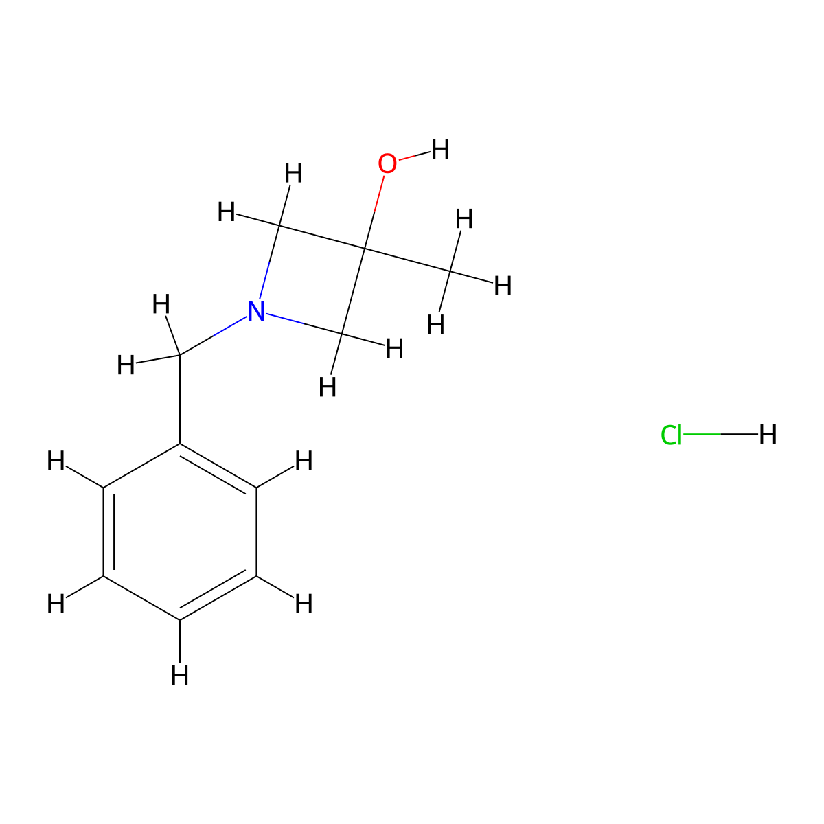 1-Benzyl-3-methyl-azetidin-3-ol;hydrochloride molecular structure, CAS 2708292-26-4