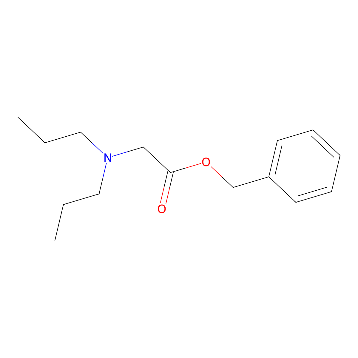 Benzyl 2-(dipropylamino)acetate molecular structure, CAS 2708292-37-7
