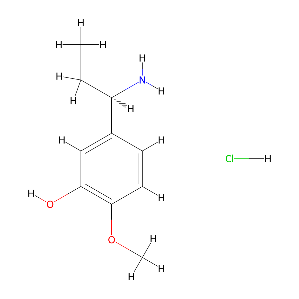 (R)-5-(1-Aminopropyl)-2-methoxyphenol hydrochloride molecular structure, CAS 2708341-15-3