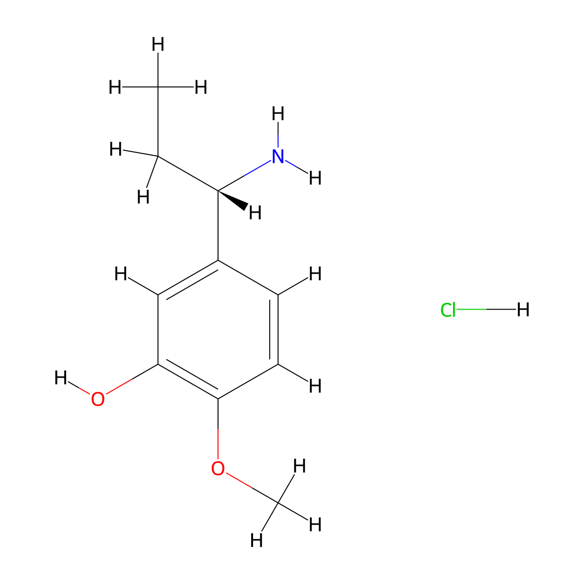(S)-5-(1-Aminopropyl)-2-methoxyphenol hydrochloride molecular structure, CAS 2708342-32-7