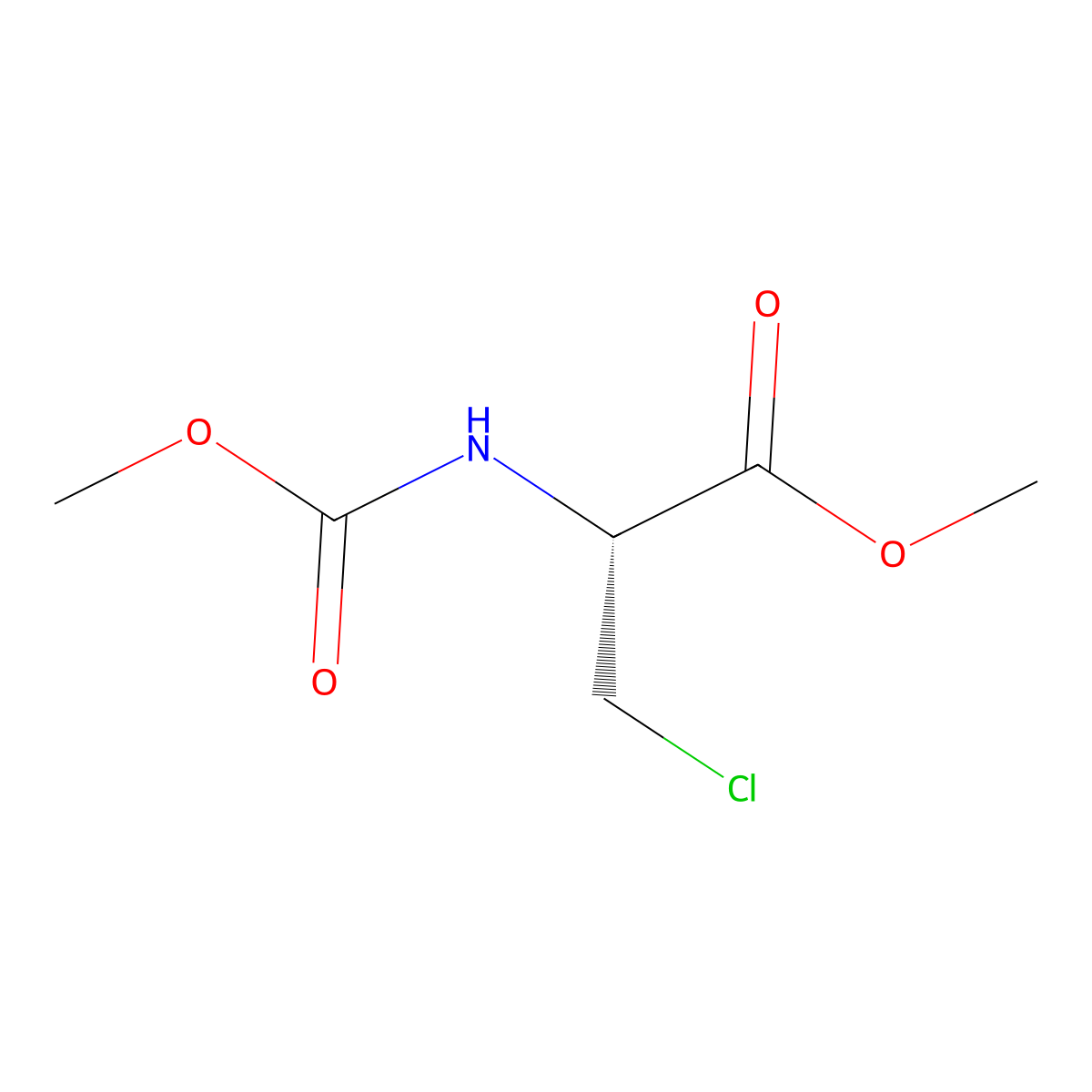 (R)-methyl 3-chloro-2-((methoxycarbonyl)amino)propanoate molecular structure, CAS 2708343-86-4