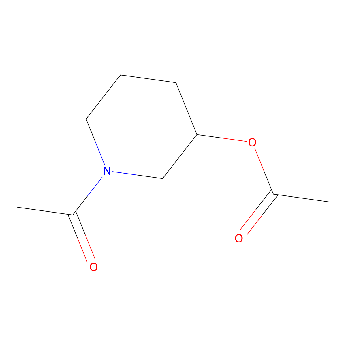 [(3R)-1-acetylpiperidin-3-yl] acetate molecular structure, CAS 2708344-10-7