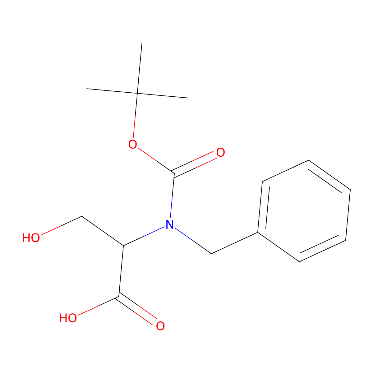 (2S)-2-{benzyl[(tert-butoxy)carbonyl]amino}-3-hydroxypropanoic acid molecular structure, CAS 2708344-11-8