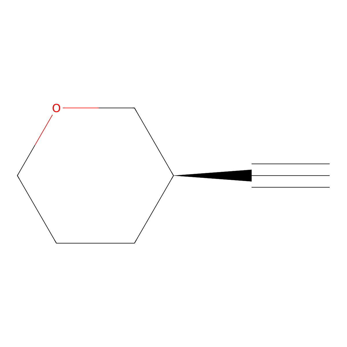 (R)-3-Ethynyltetrahydro-2H-pyran molecular structure, CAS 2708344-41-4