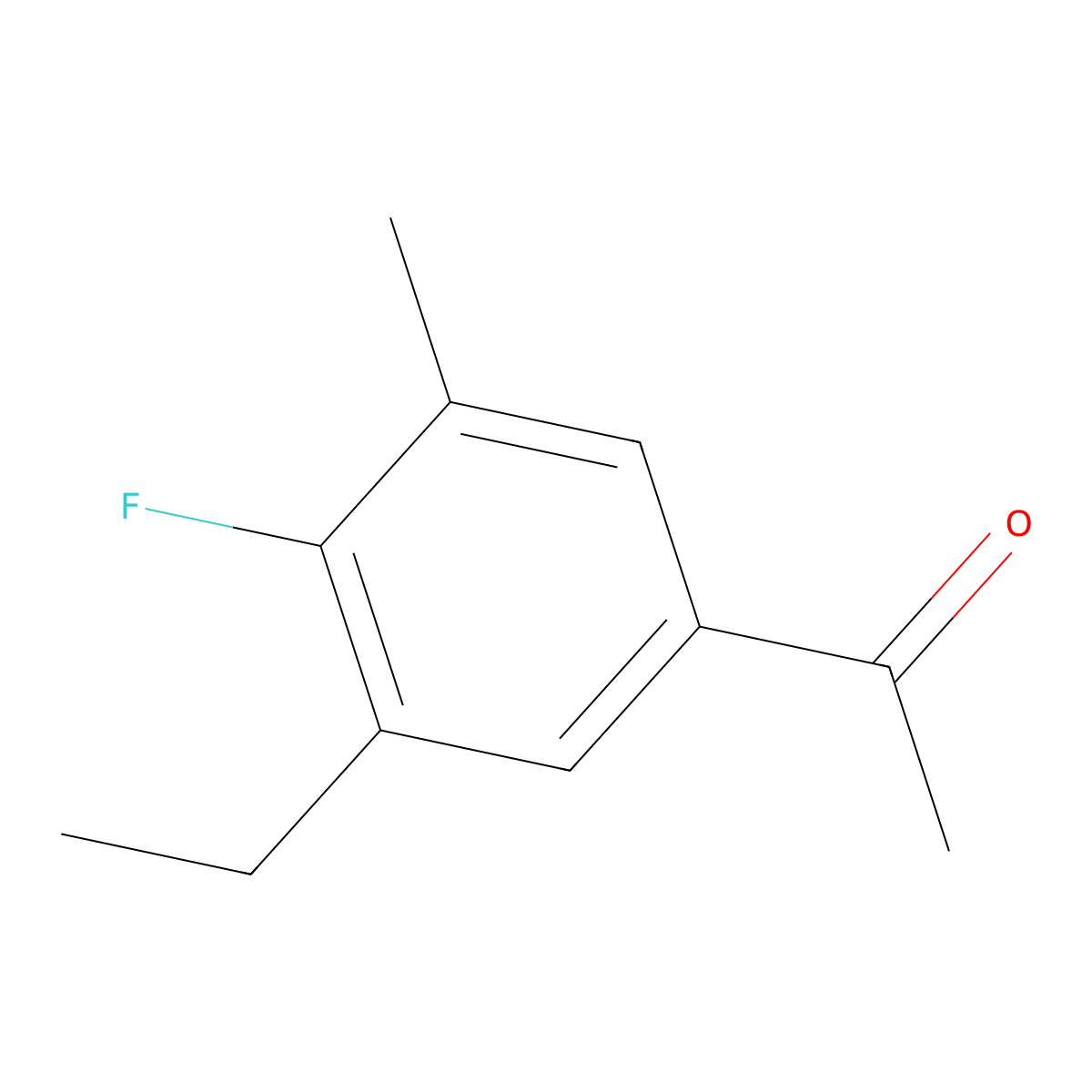 1-(3-Ethyl-4-fluoro-5-methylphenyl)ethanone molecular structure, CAS 2708409-24-7