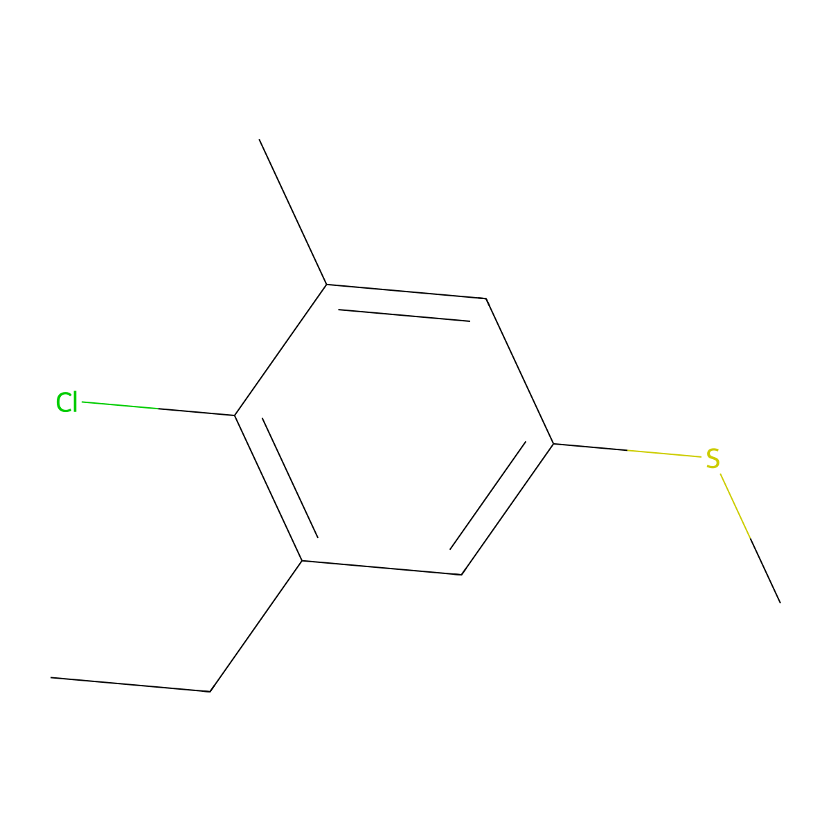 2-Chloro-1-ethyl-3-methyl-5-(methylthio)benzene molecular structure, CAS 2708456-87-3